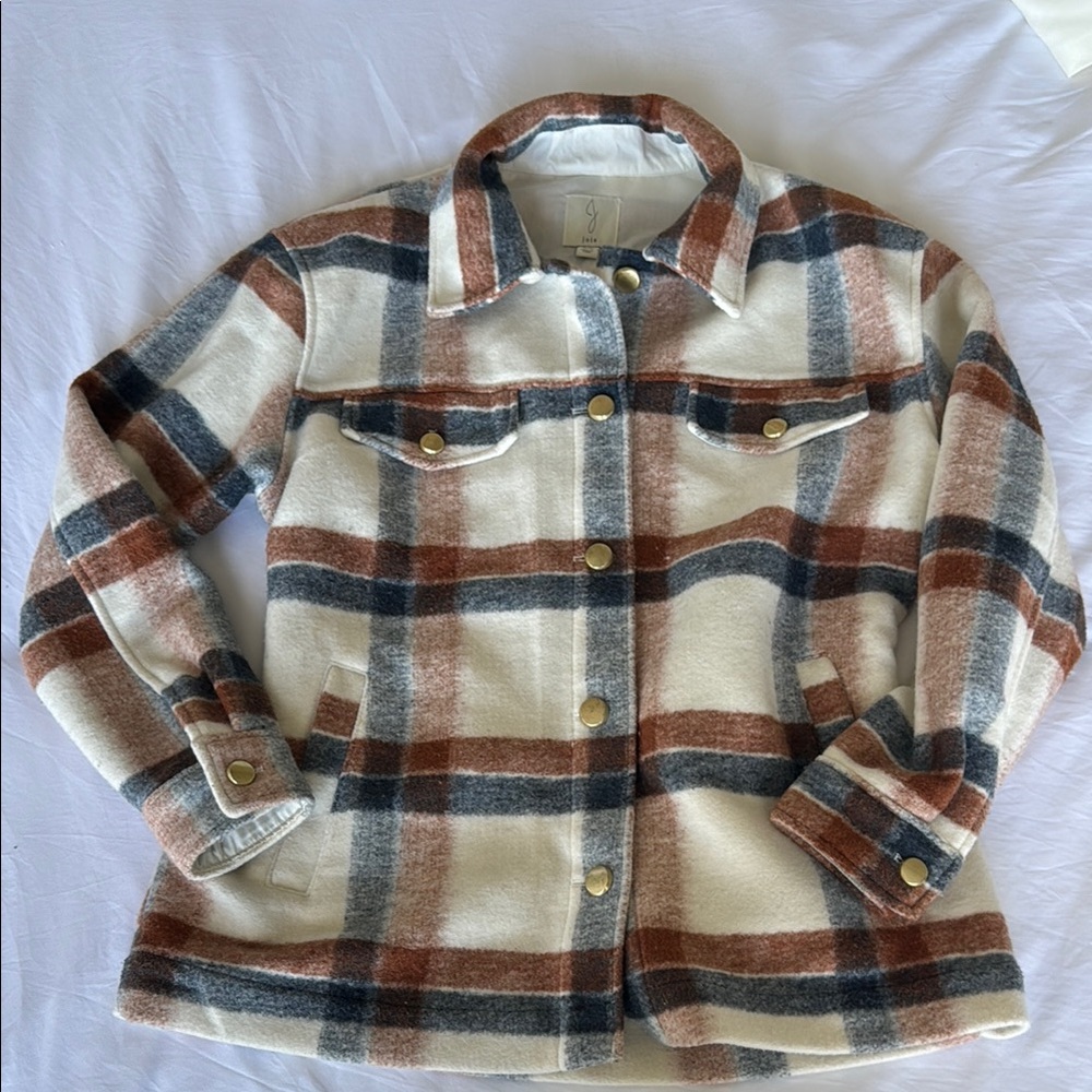 Plaid Button-Up Jacket - Multicolor - image 1